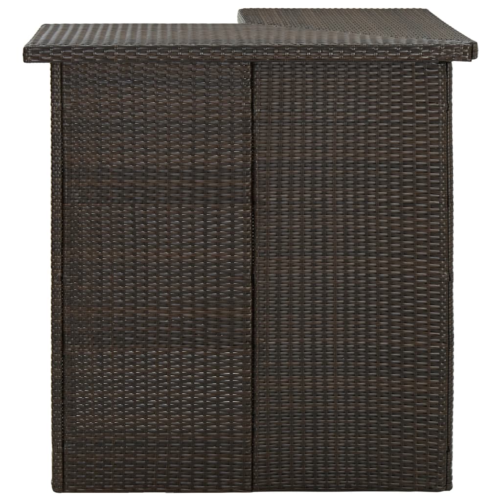 Corner Bar Table 39.4&quot;X19.7&quot;X41.3&quot; Poly Rattan