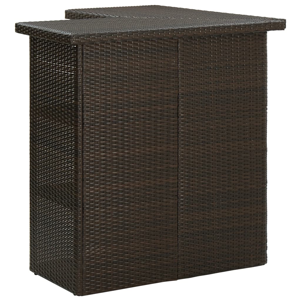 Corner Bar Table 39.4&quot;X19.7&quot;X41.3&quot; Poly Rattan