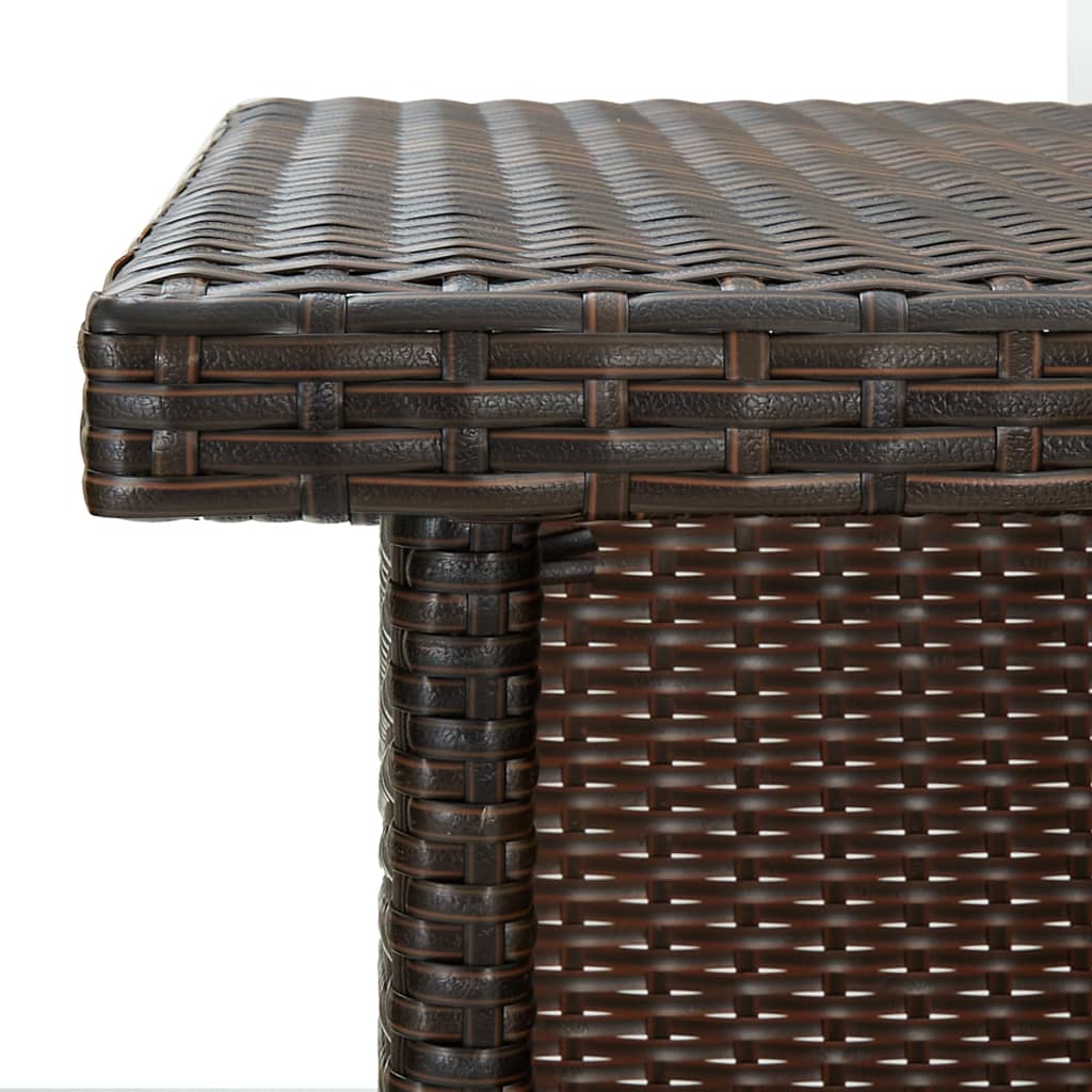 Corner Bar Table 39.4&quot;X19.7&quot;X41.3&quot; Poly Rattan