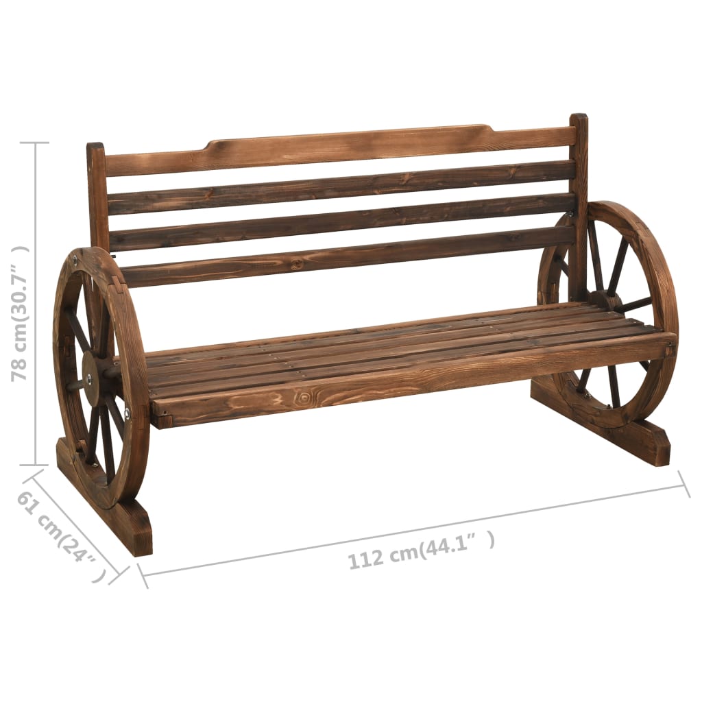 Patio Bench 44&quot; Solid Firwood