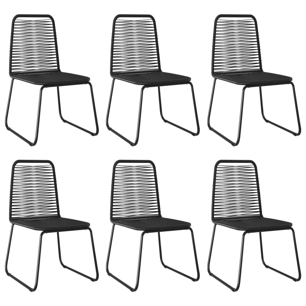 Patio Chairs 2 Pcs Poly Rattan Black