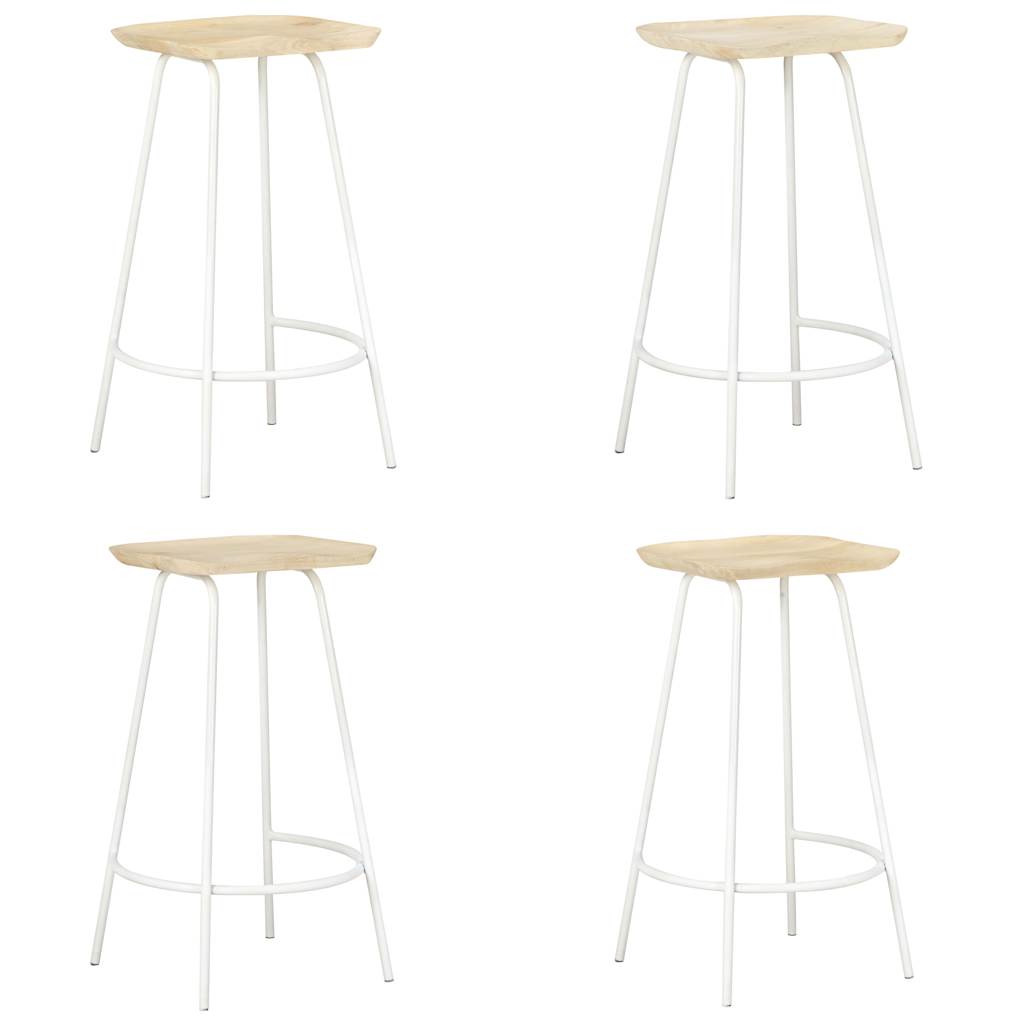 Bar Stools 2 Pcs Solid Mango Wood