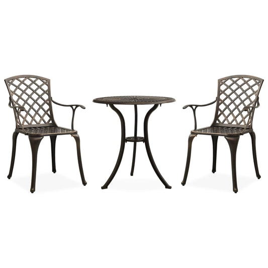 3 Piece Bistro Set Cast Aluminum