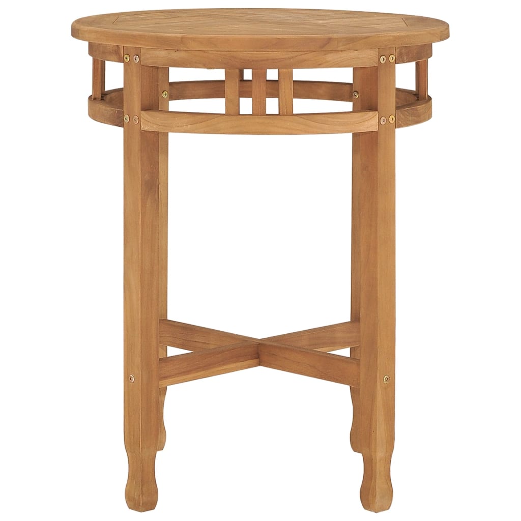 Bistro Table Ø23.6&quot;X29.7&quot; Solid Teak Wood