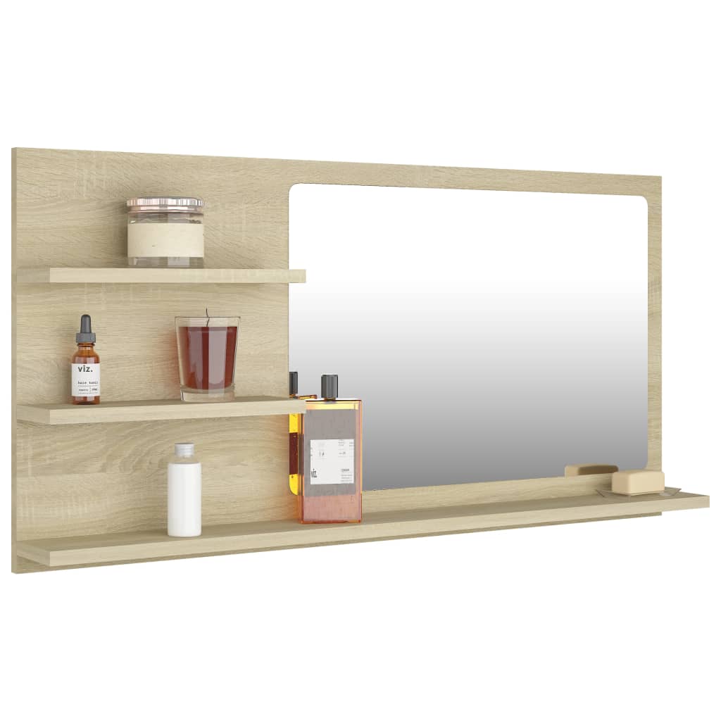 Bathroom Mirror 35.4&quot;X4.1&quot;X17.7&quot; Engineered Wood