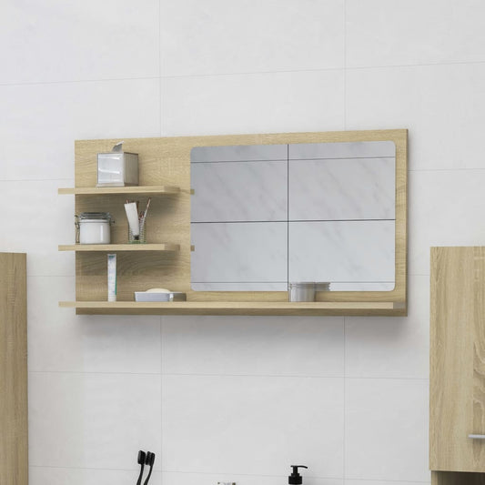 Bathroom Mirror 35.4&quot;X4.1&quot;X17.7&quot; Engineered Wood