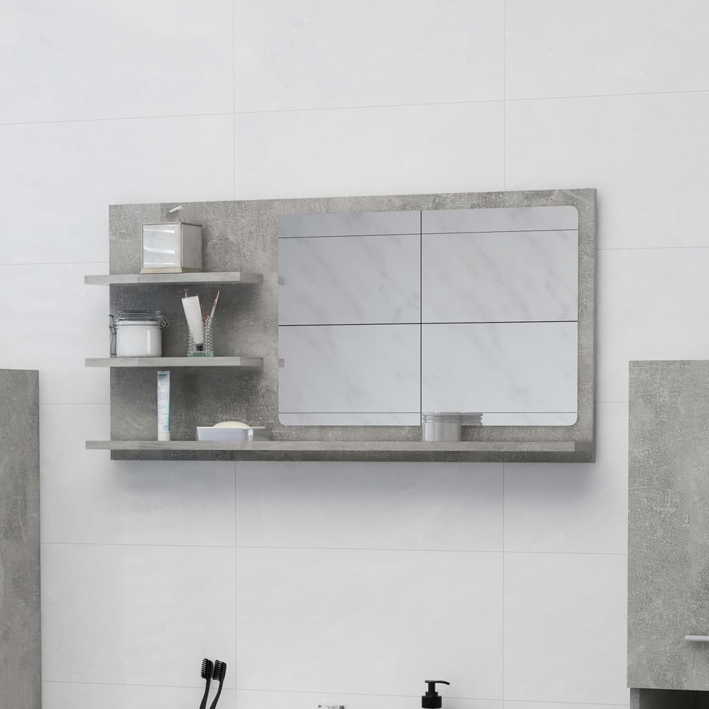 Bathroom Mirror 35.4&quot;X4.1&quot;X17.7&quot; Engineered Wood