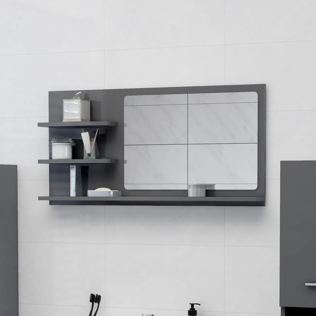 Bathroom Mirror 35.4&quot;X4.1&quot;X17.7&quot; Engineered Wood