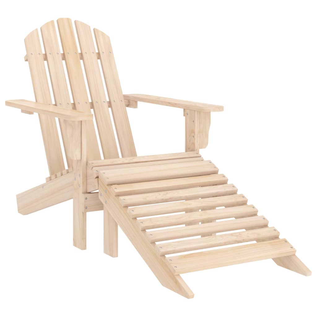 Patio Chair With Ottoman Wood