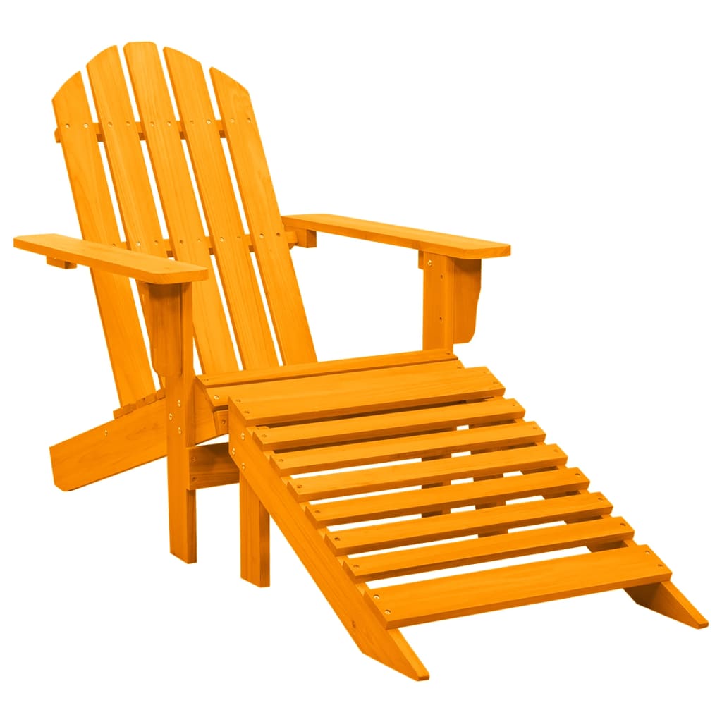 Patio Chair With Ottoman Wood