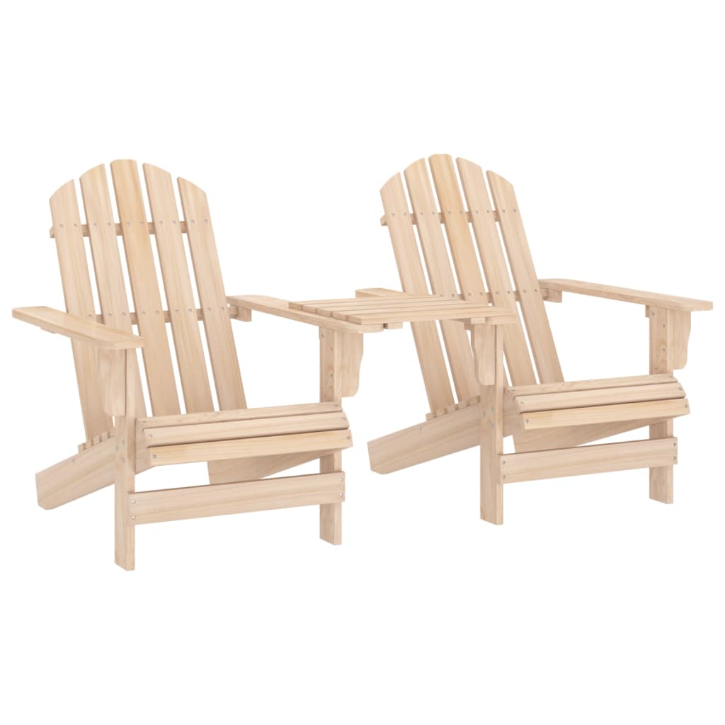 Patio Adirondack Chairs With Tea Table Solid Wood Fir