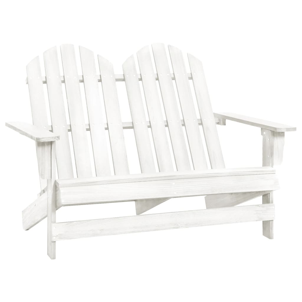 2-Seater Patio Adirondack Chair Solid Wood Fir