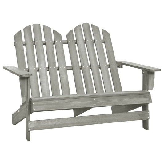 2-Seater Patio Adirondack Chair Solid Wood Fir