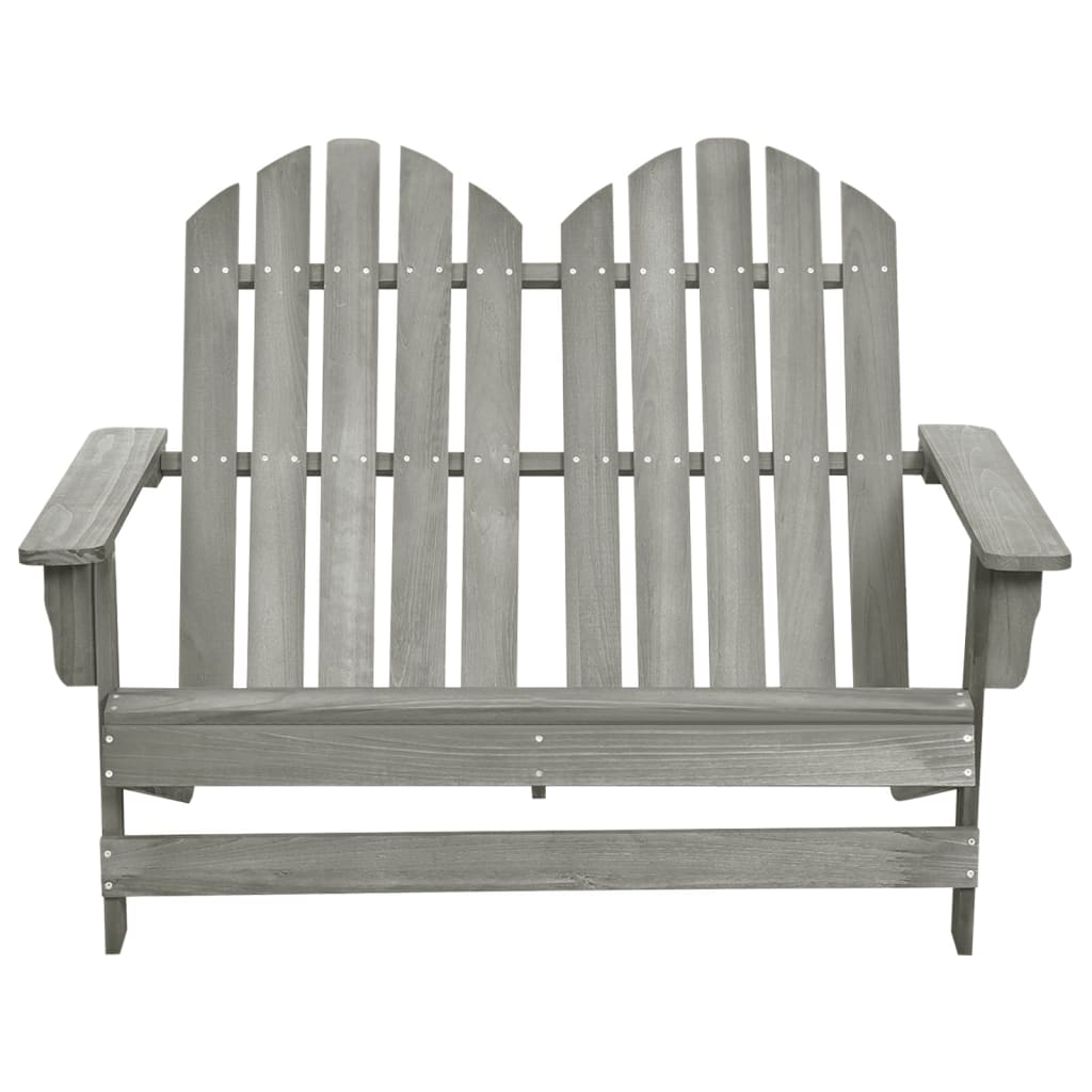 2-Seater Patio Adirondack Chair Solid Wood Fir