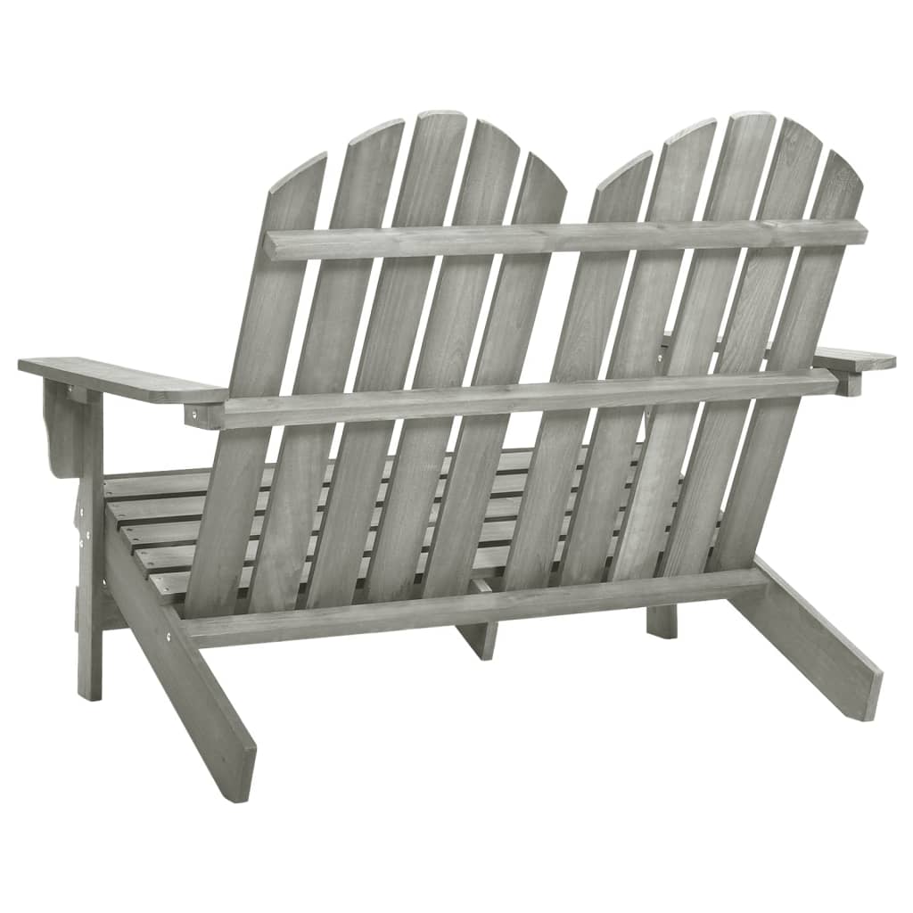 2-Seater Patio Adirondack Chair Solid Wood Fir