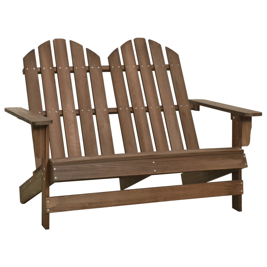 2-Seater Patio Adirondack Chair Solid Wood Fir