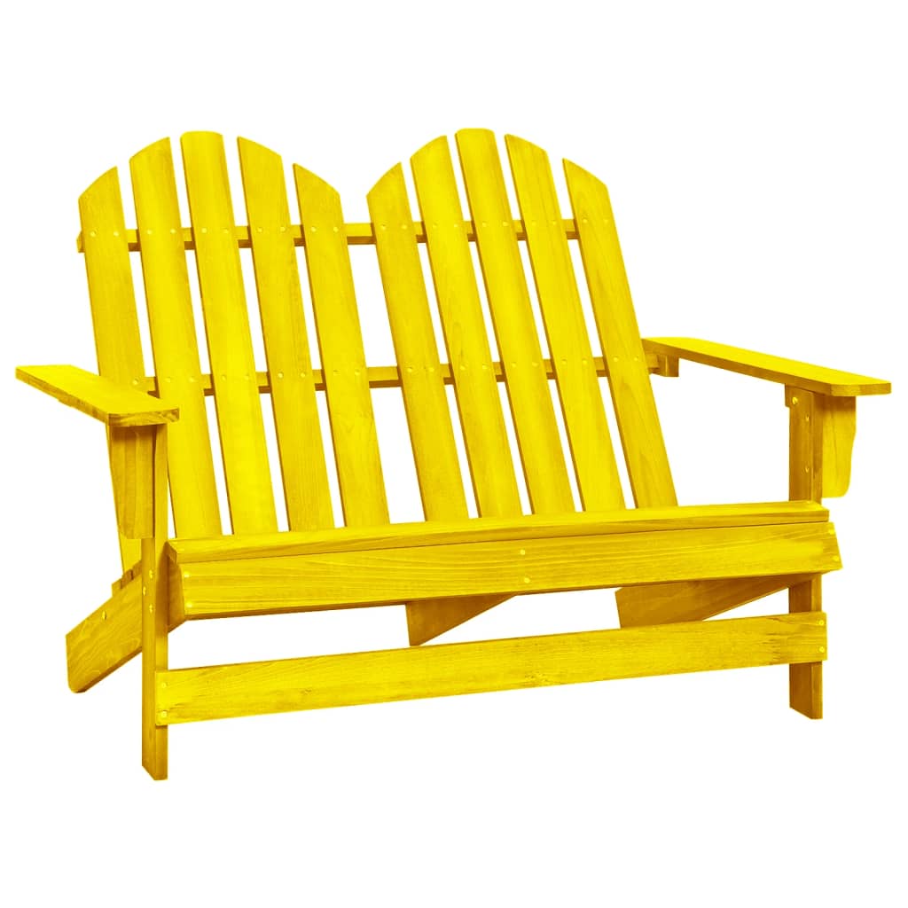 2-Seater Patio Adirondack Chair Solid Wood Fir