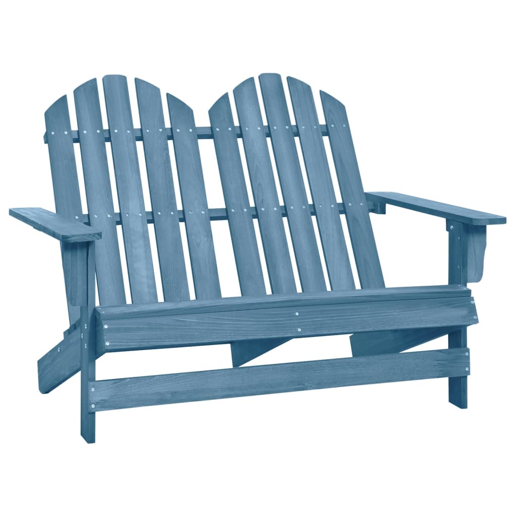 2-Seater Patio Adirondack Chair Solid Wood Fir