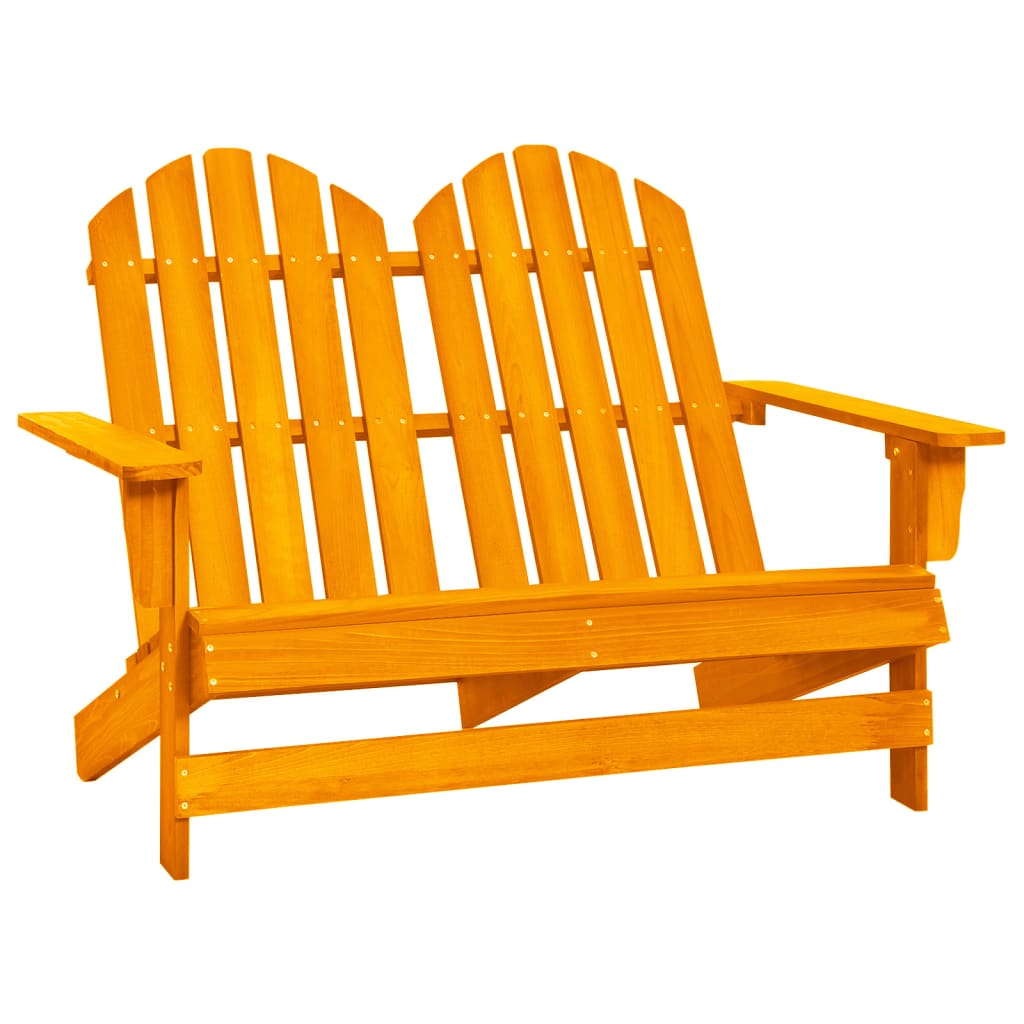 2-Seater Patio Adirondack Chair Solid Wood Fir