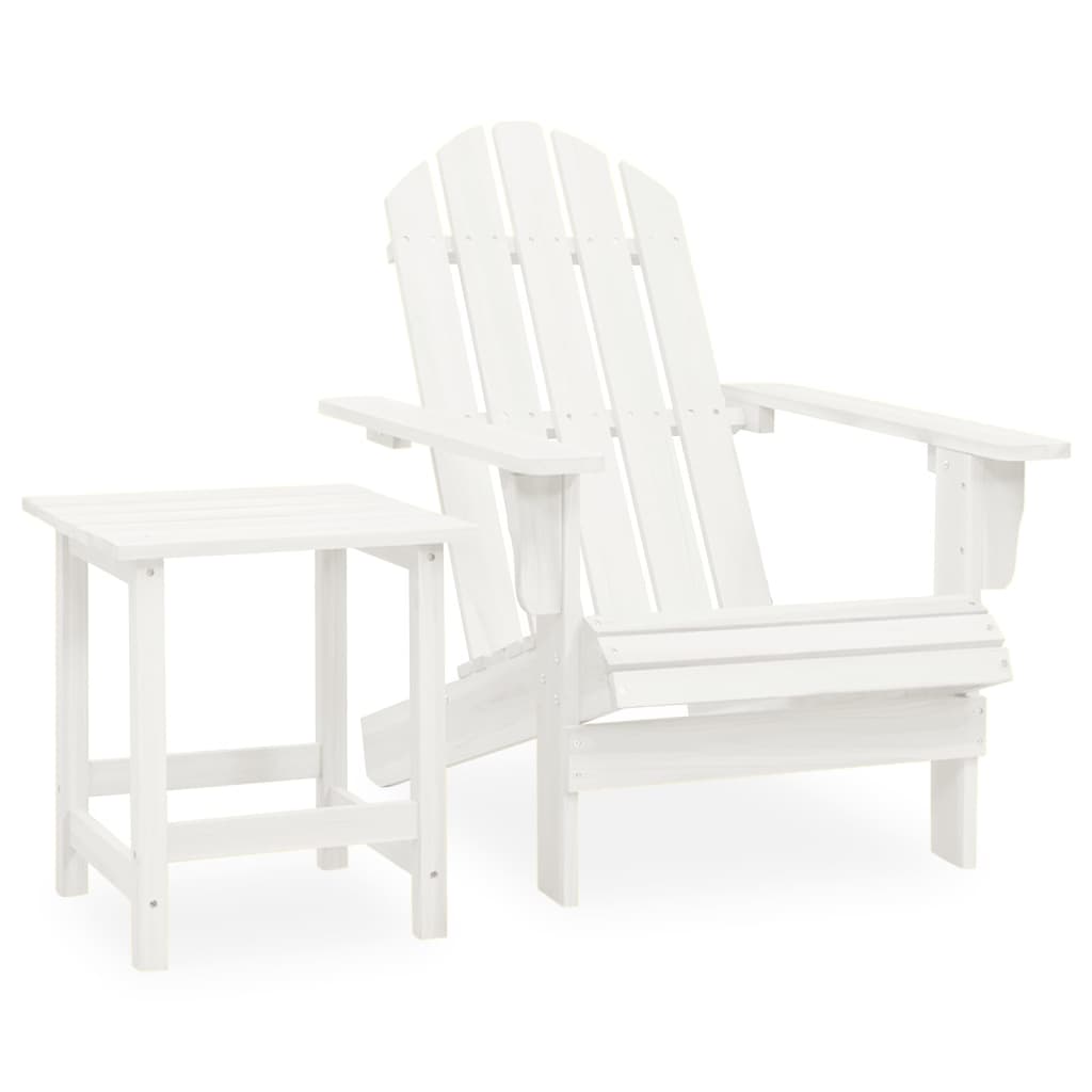 Patio Adirondack Chair With Table Solid Fir Wood