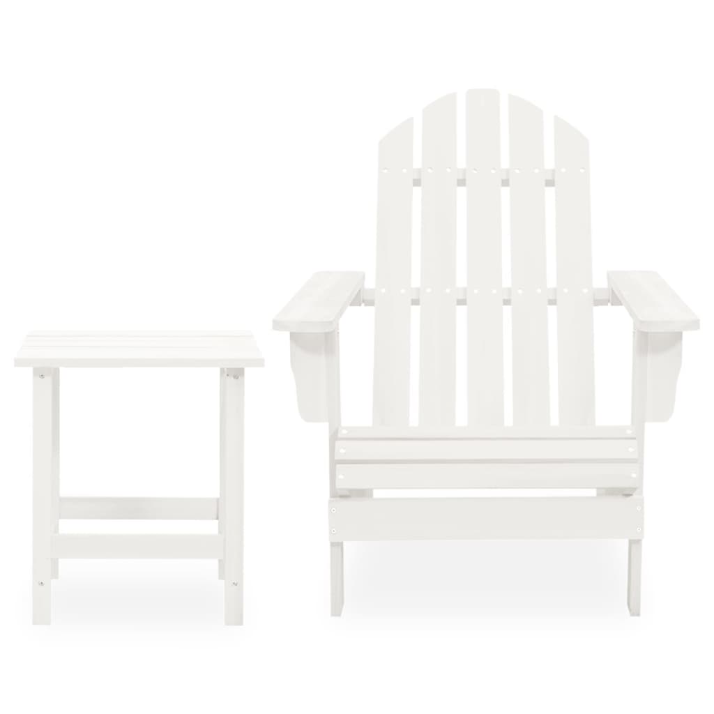 Patio Adirondack Chair With Table Solid Fir Wood