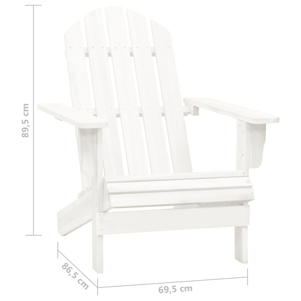 Patio Adirondack Chair With Table Solid Fir Wood