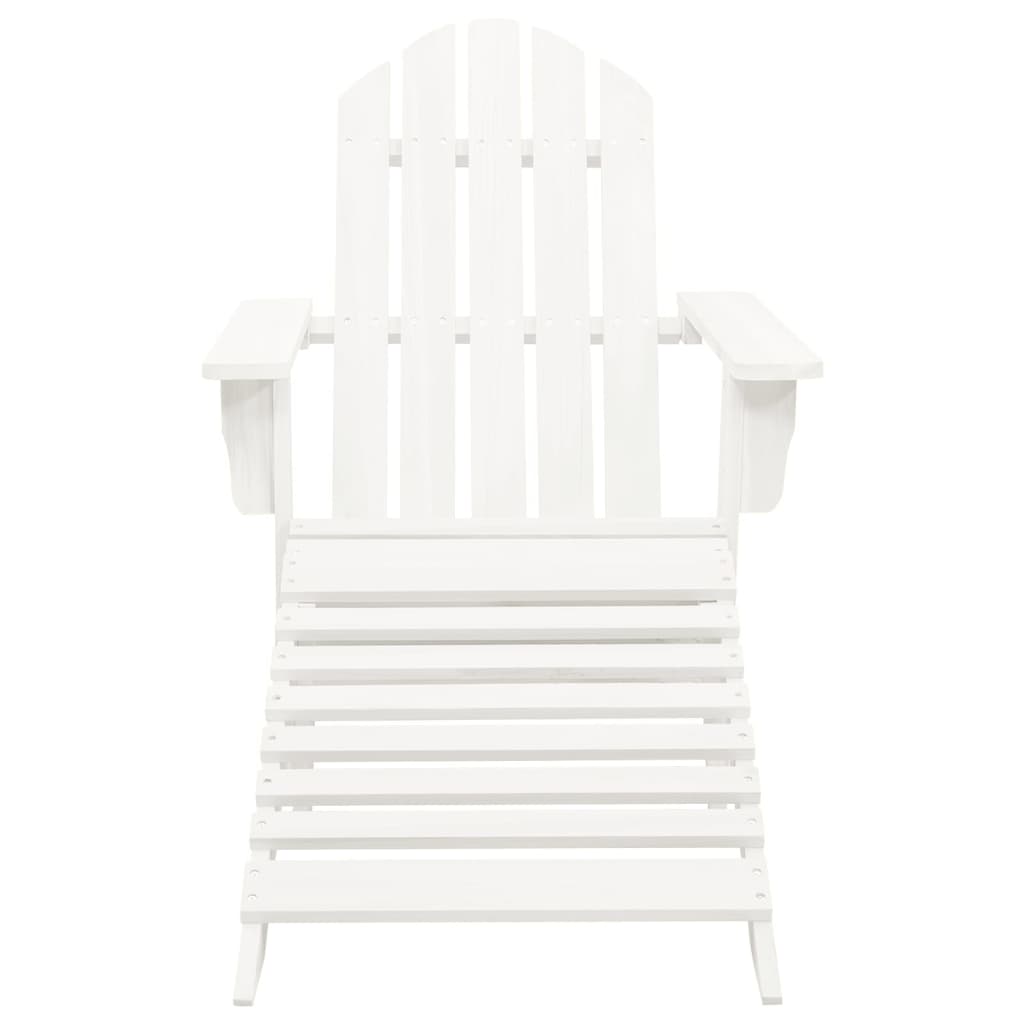 Patio Adirondack Chair With Ottoman&Table Solid Fir Wood