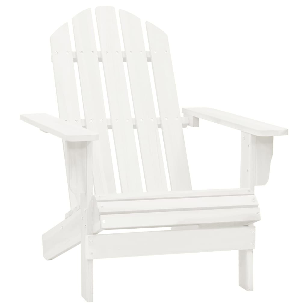 Patio Adirondack Chair With Ottoman&Table Solid Fir Wood