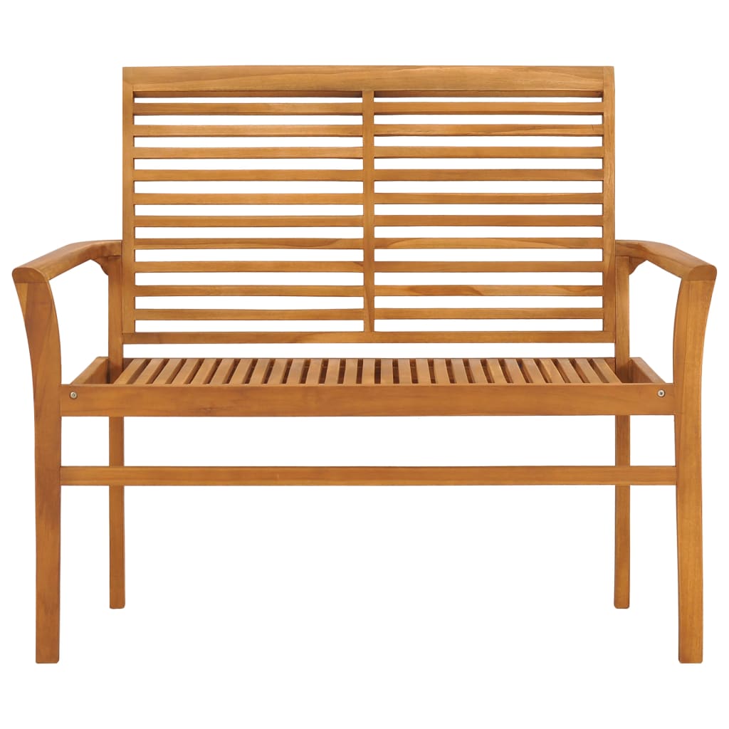 Patio Bench With Cushion 44.1&quot; Solid Teak Wood