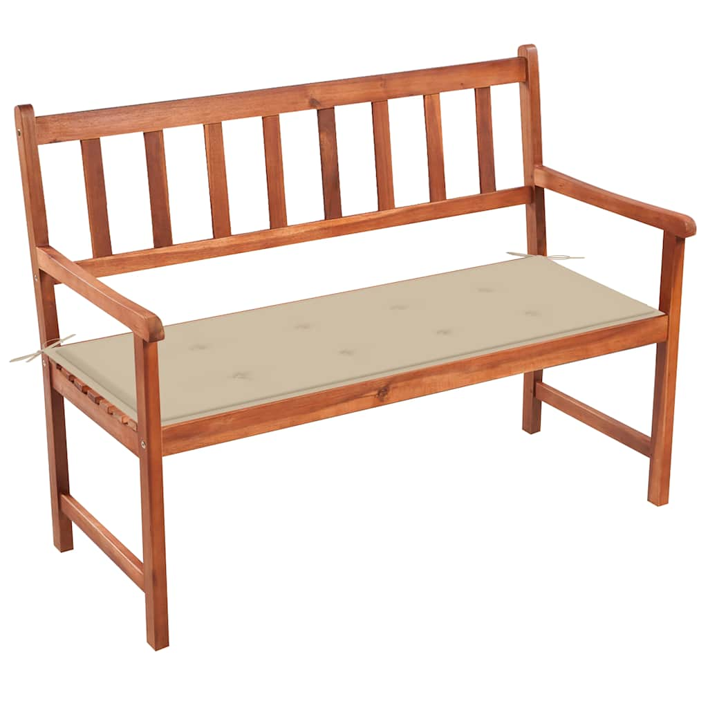 Patio Bench With Cushion 47.2&quot; Solid Acacia Wood