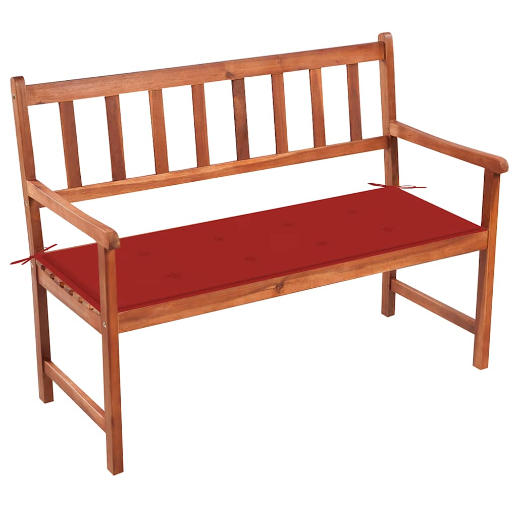 Patio Bench With Cushion 47.2&quot; Solid Acacia Wood