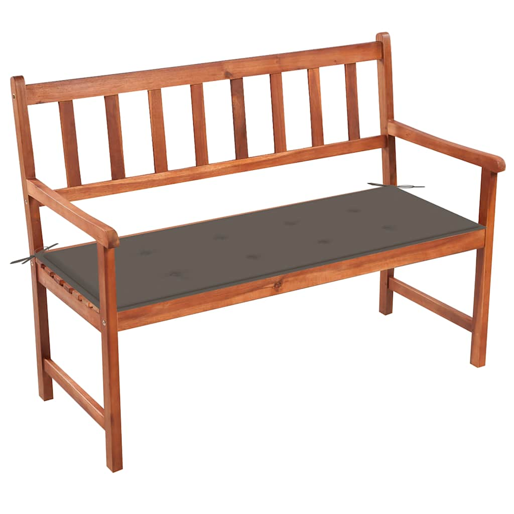 Patio Bench With Cushion 47.2&quot; Solid Acacia Wood