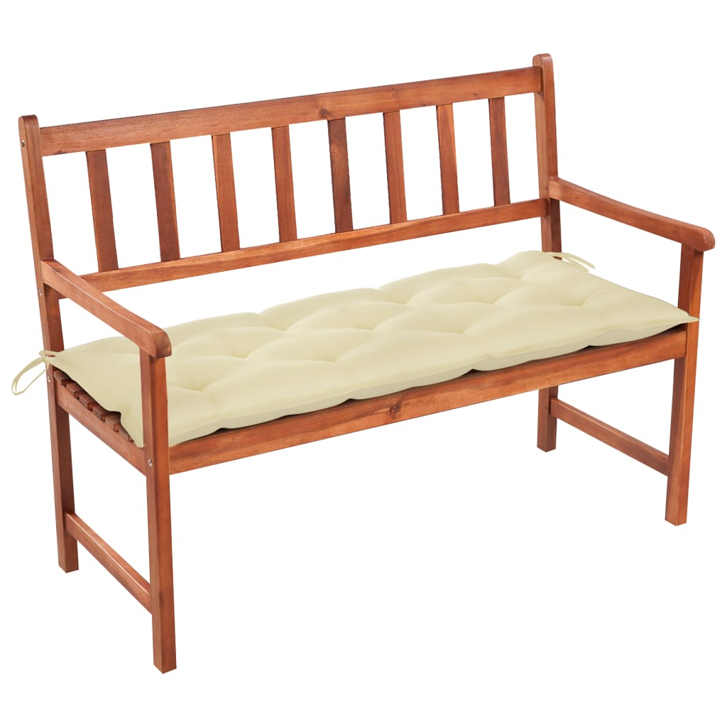 Patio Bench With Cushion 47.2&quot; Solid Acacia Wood