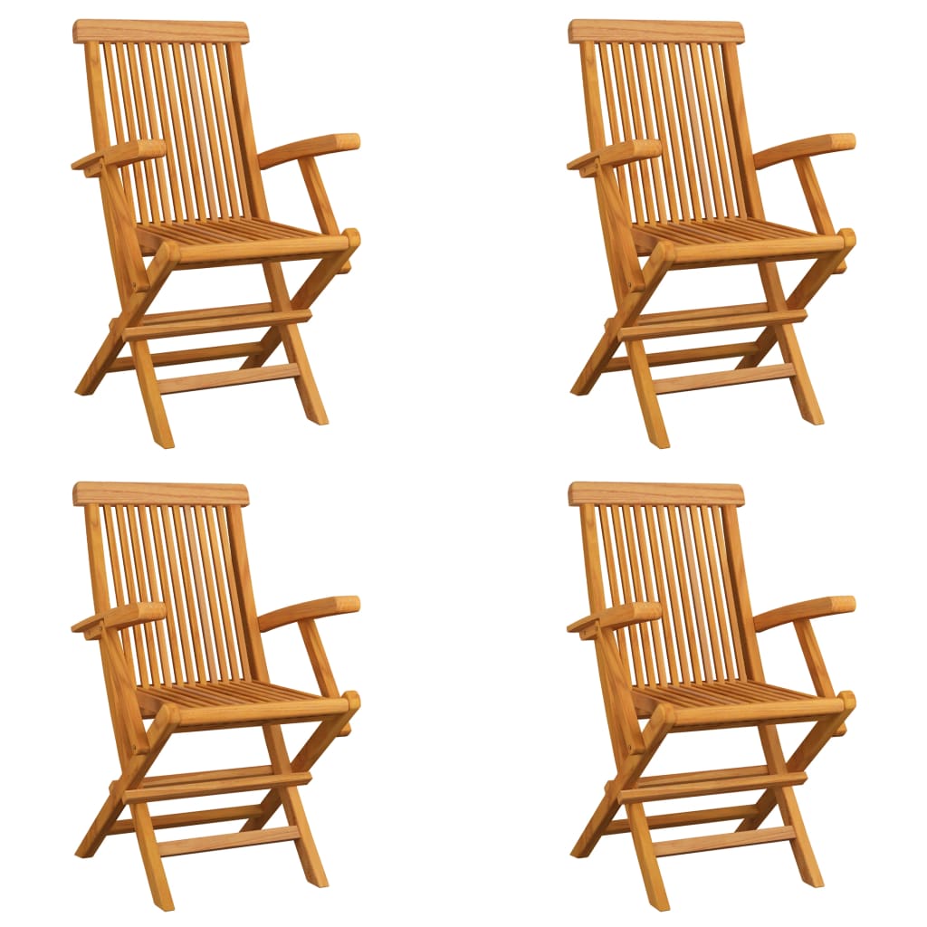 Folding Patio Chairs Set Of 2 For Garden & Outdoor Teak Wood