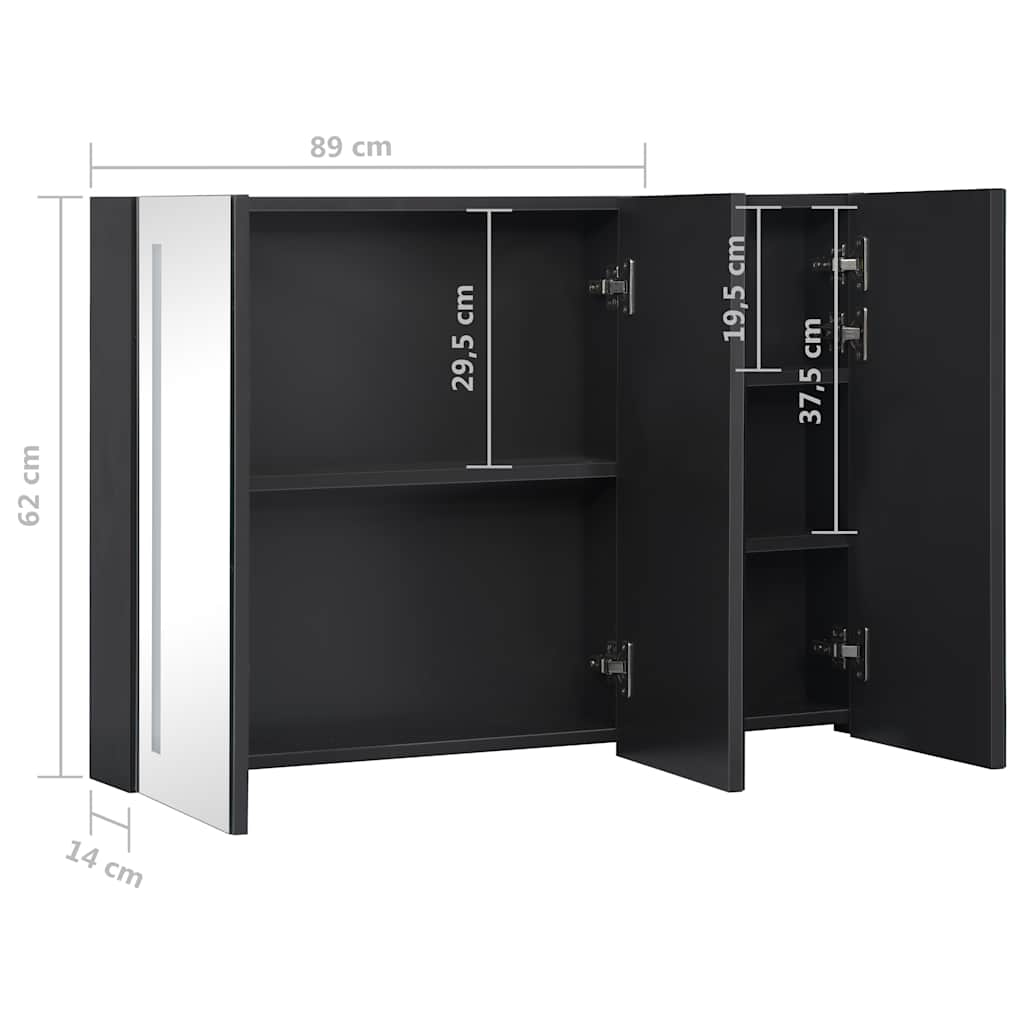 Led Bathroom Mirror Cabinet 35&quot;X5.5&quot;X24.4&quot;