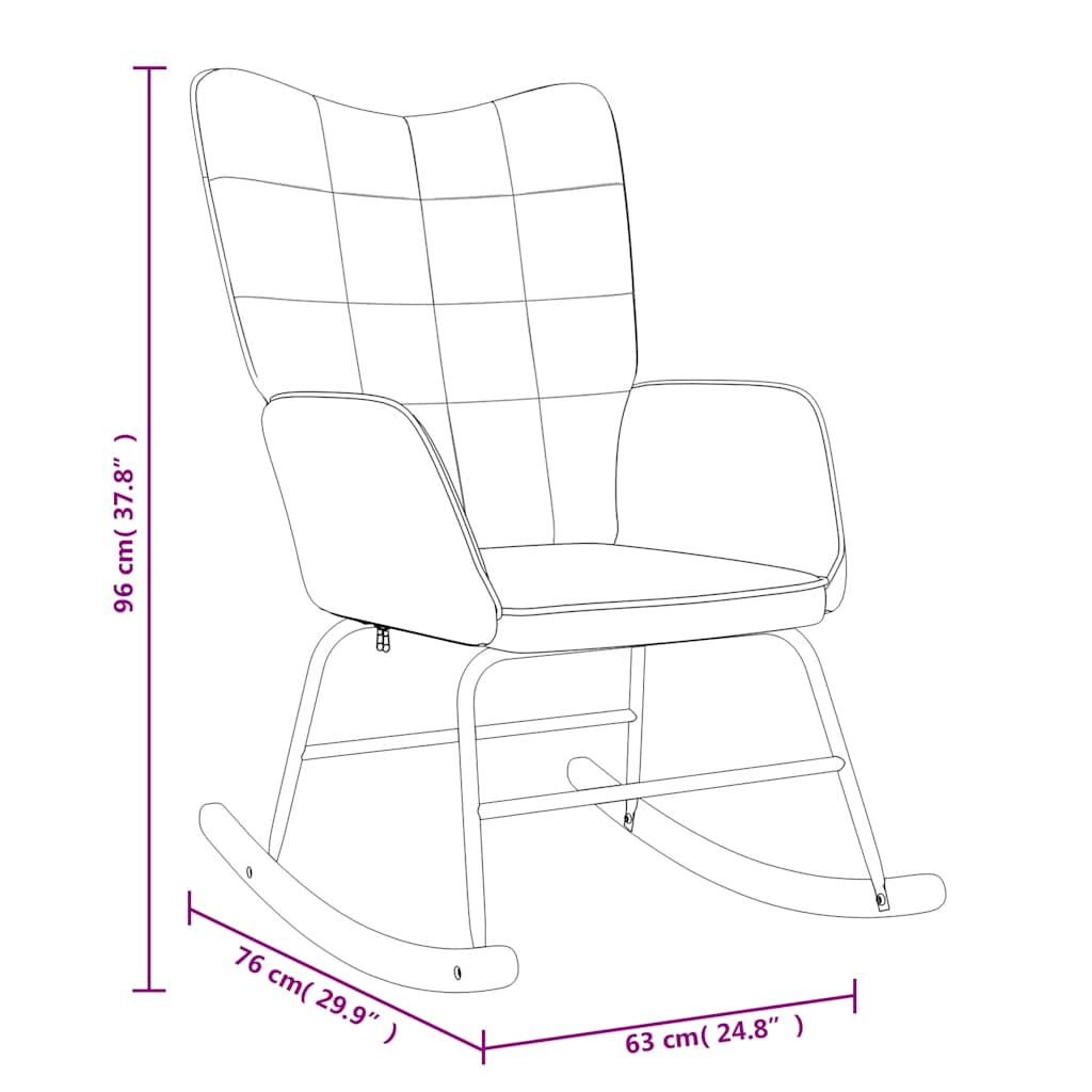 Rocking Chair With A Stool Fabric