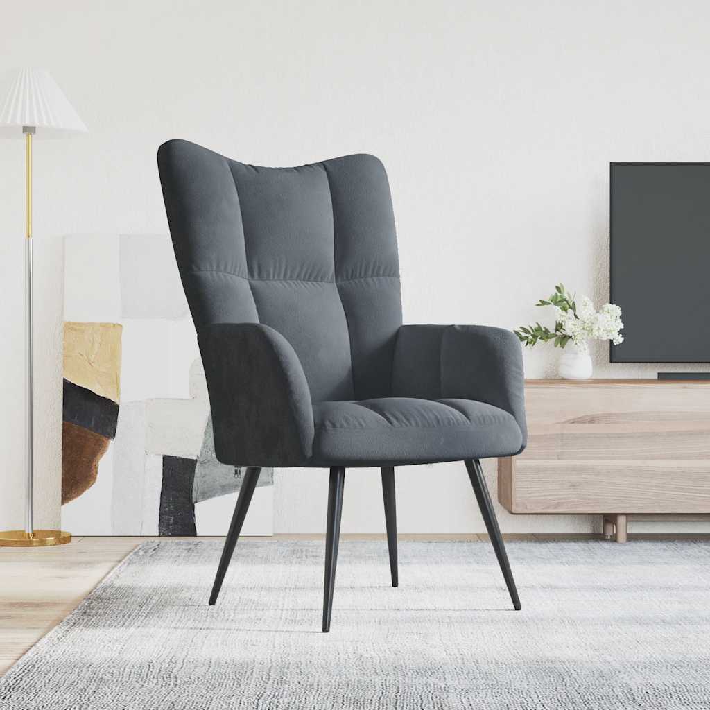 Relaxing Chair With A Stool Velvet