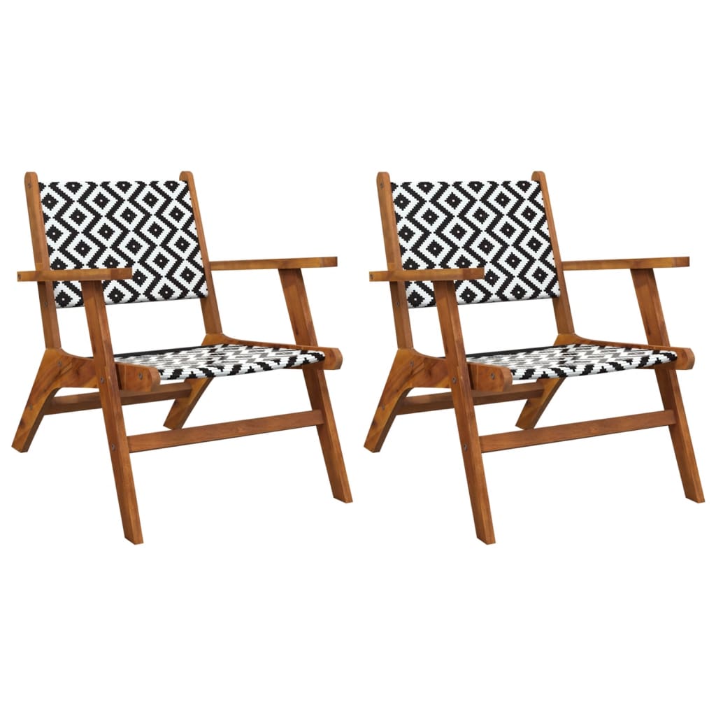 Patio Chairs 2 Pcs Solid Acacia Wood