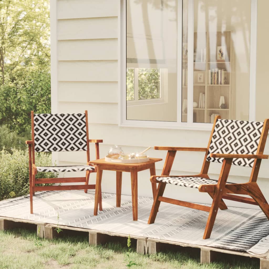 Patio Chairs 2 Pcs Solid Acacia Wood