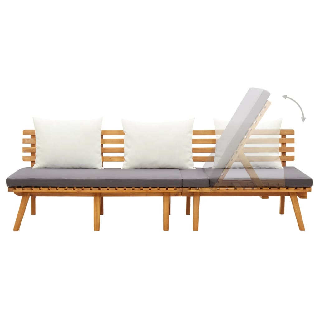 Garden Day Bed 78.7&quot;X25.6&quot; Solid Wood Acacia