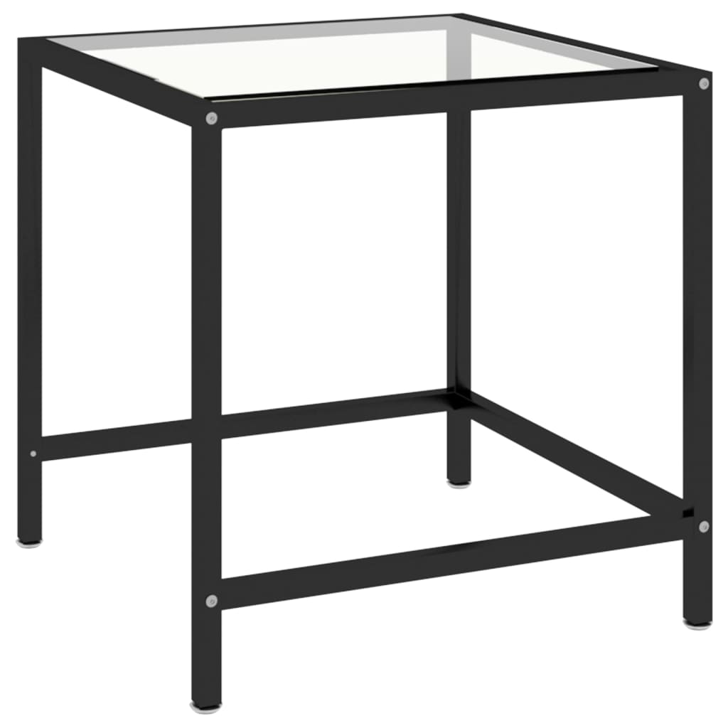 Tea Tables 2 Pcs Tempered Glass Black