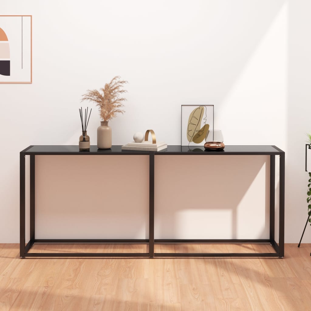 Console Table X13.8&quot;X29.7&quot; Tempered Glass