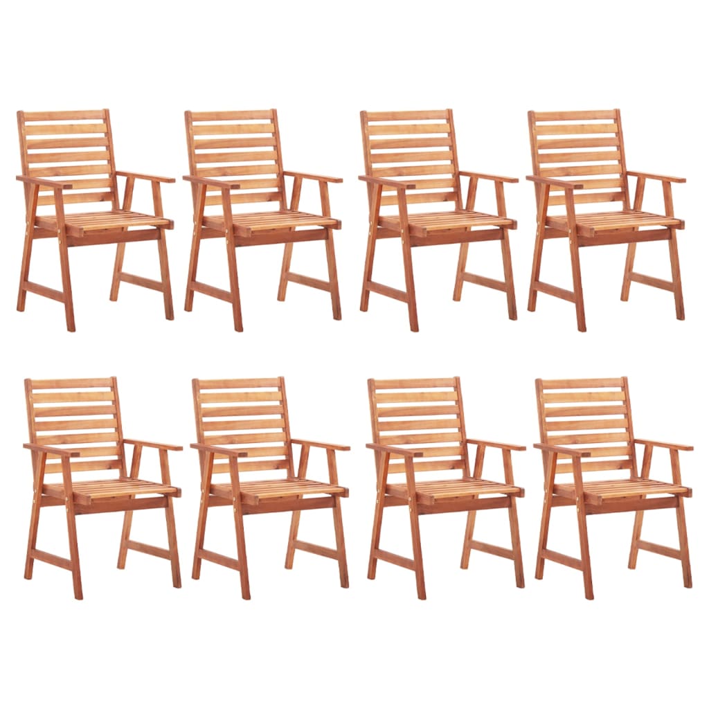 Patio Dining Chairs 2 Pcs Solid Acacia Wood