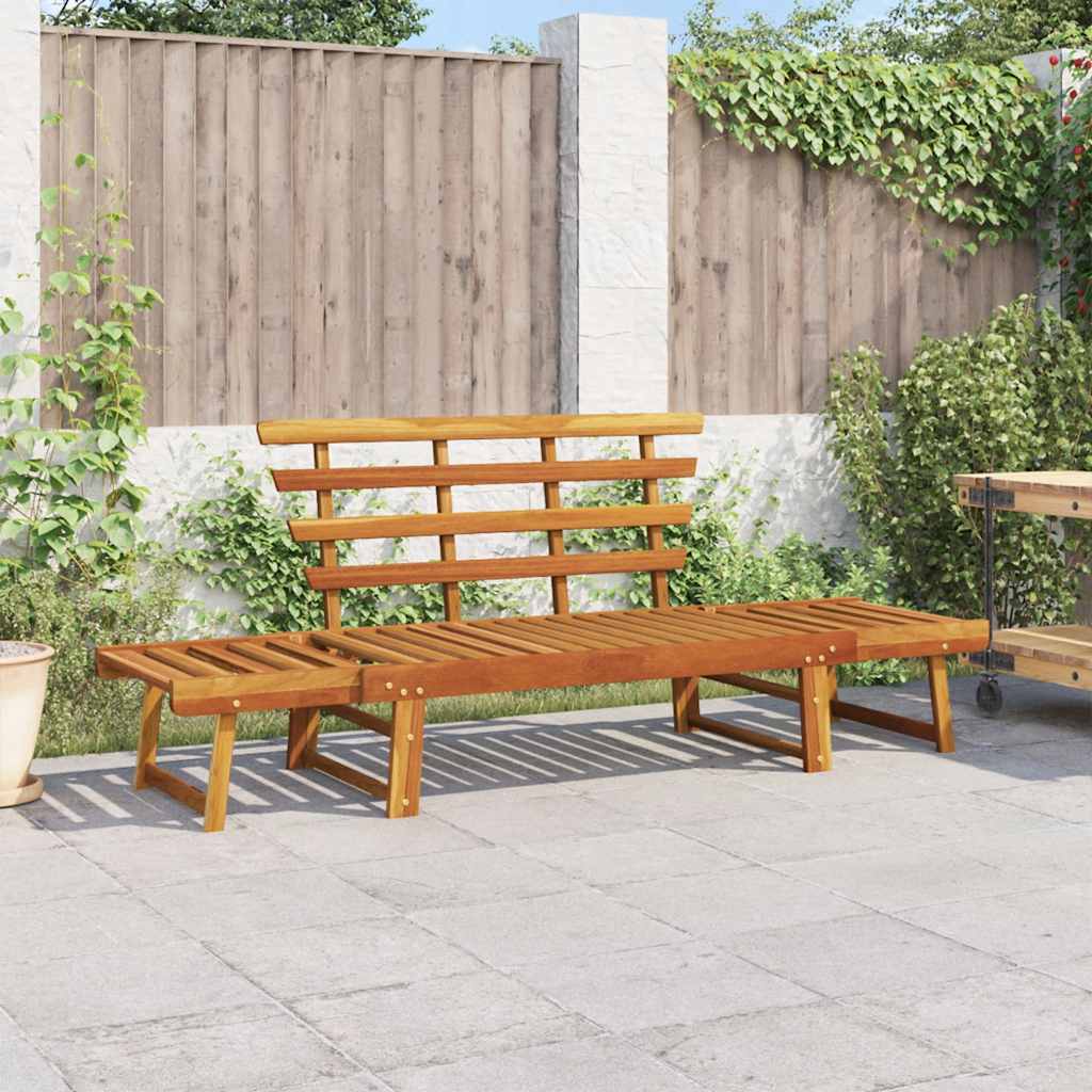 Patio Bench With Cushions 2-In-1 74.8&quot; Solid Acacia Wood