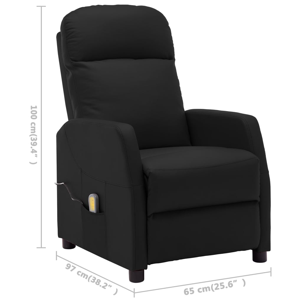 Massage Recliner Faux Leather