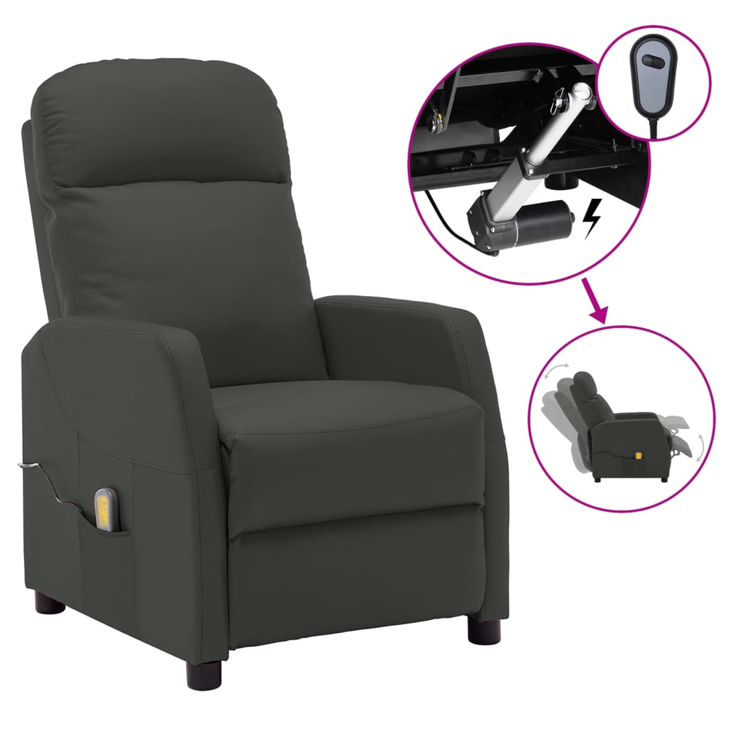 Massage Recliner Faux Leather