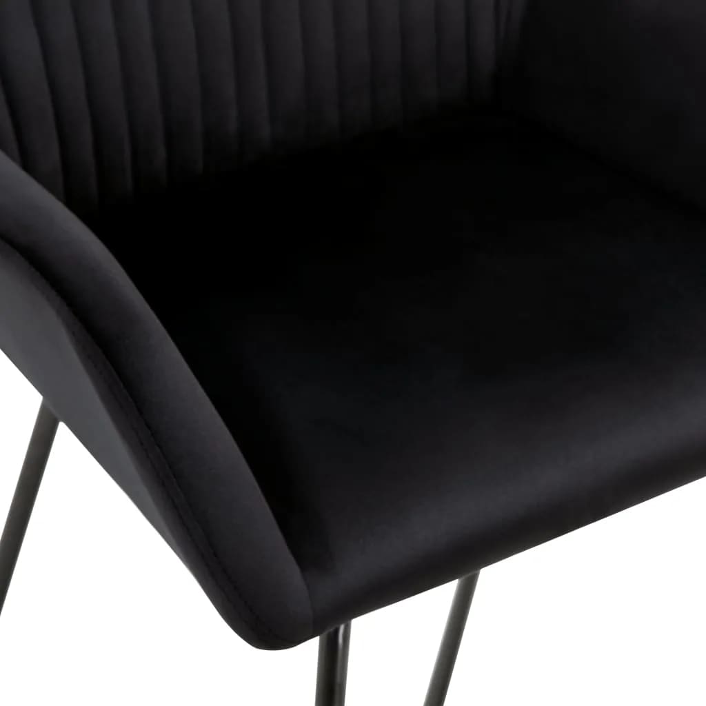 Dining Chairs 2 Pcs Black Velvet