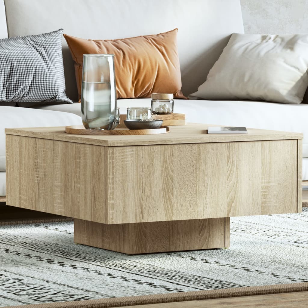 Coffee Table 23.6&quot;X23.6&quot;X12.4&quot; Engineered Wood