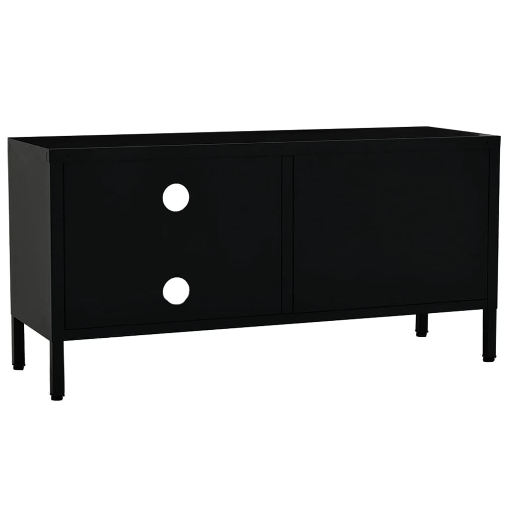 Tv Stand 35.4&quot;X11.8&quot;X17.3&quot; Steel And Glass