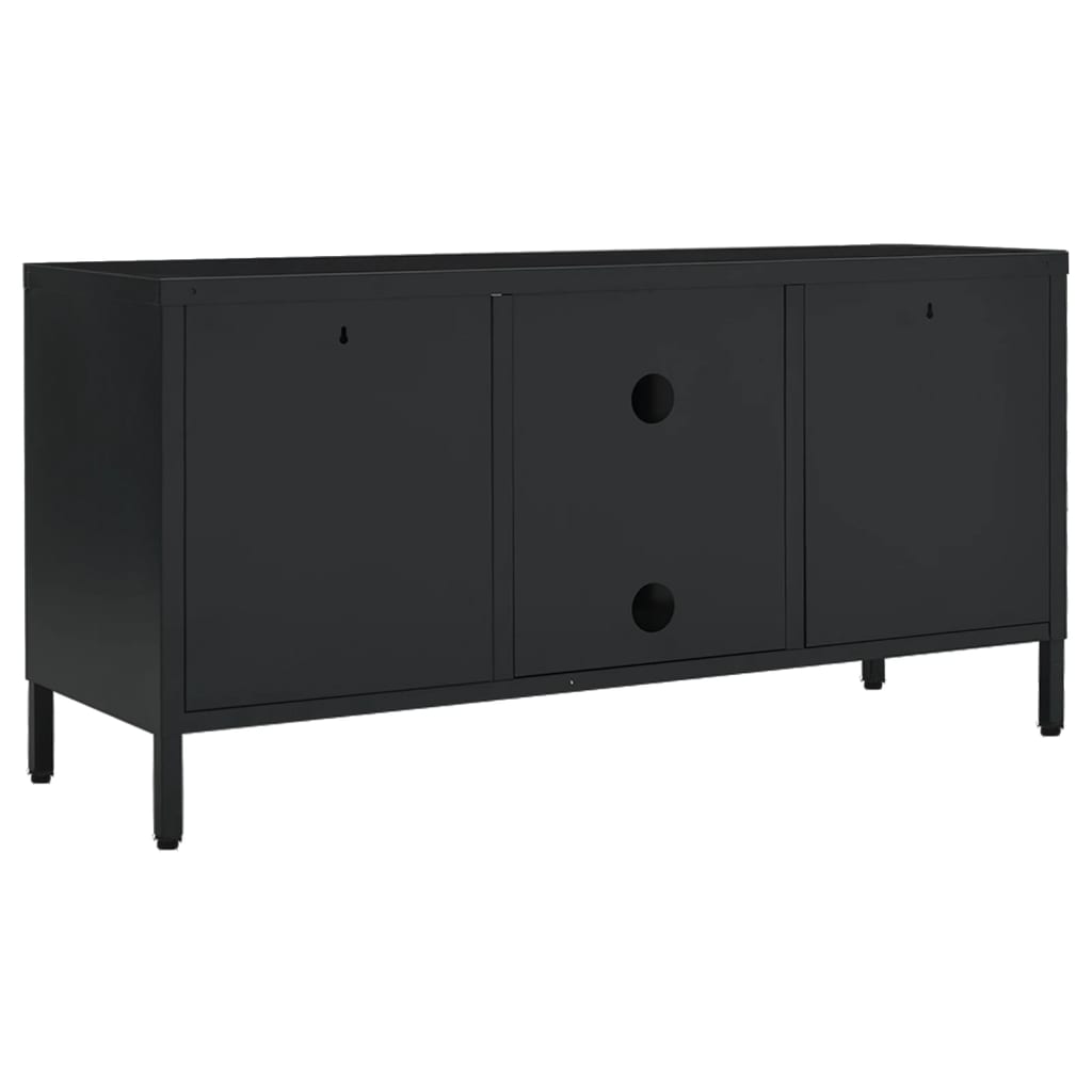 Tv Stand 41.3&quot;X13.8&quot;X20.5&quot; Steel And Glass